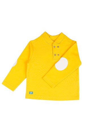 Yellow Blossom Organik Erkek Bebek Sweatshirt