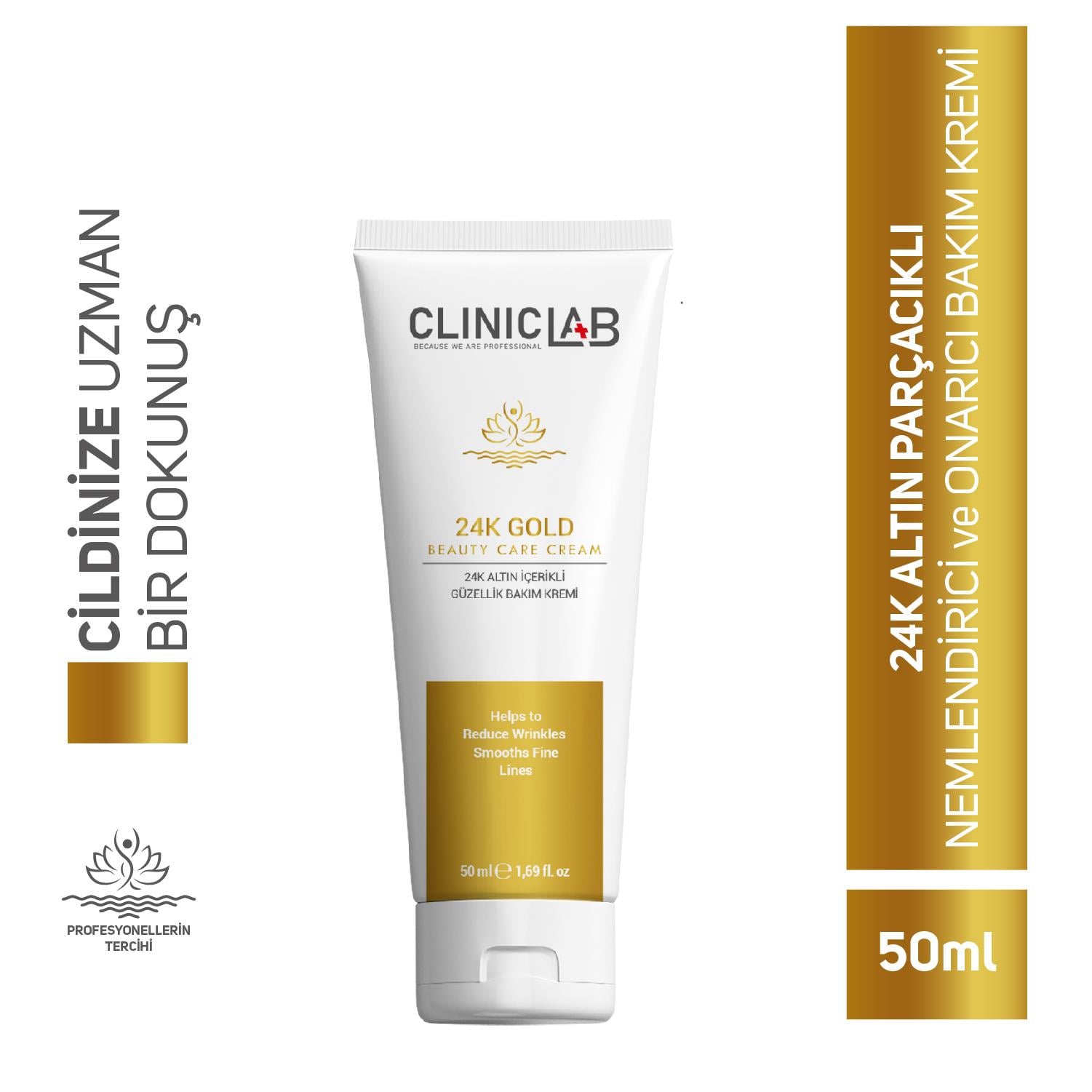 ClinicLab 24K Gold Altın Parçacıklı Yaşlanma Karşıtı Bakım Kremi 50 Ml