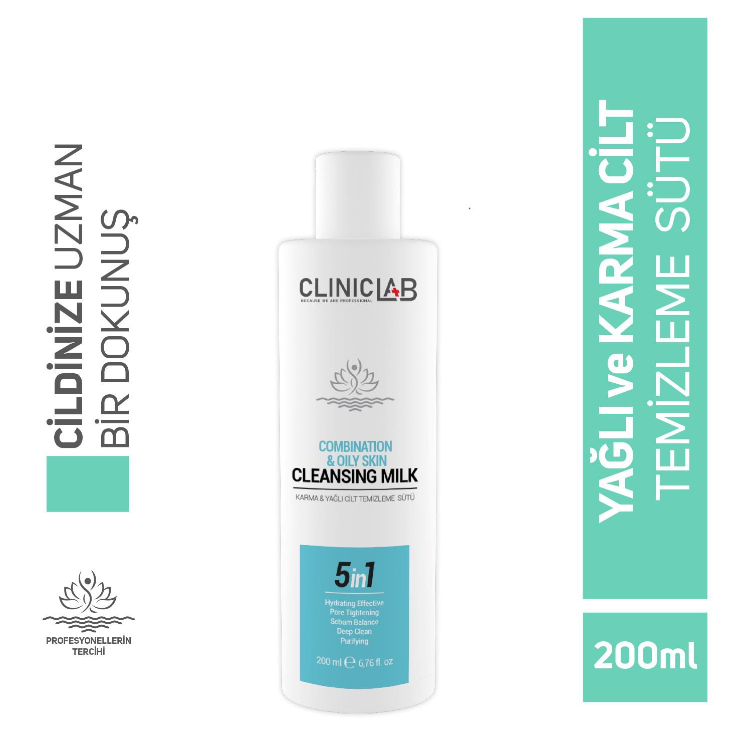 ClinicLab Karma ve Yağlı Cilt Temizleme Sütü 200 ml