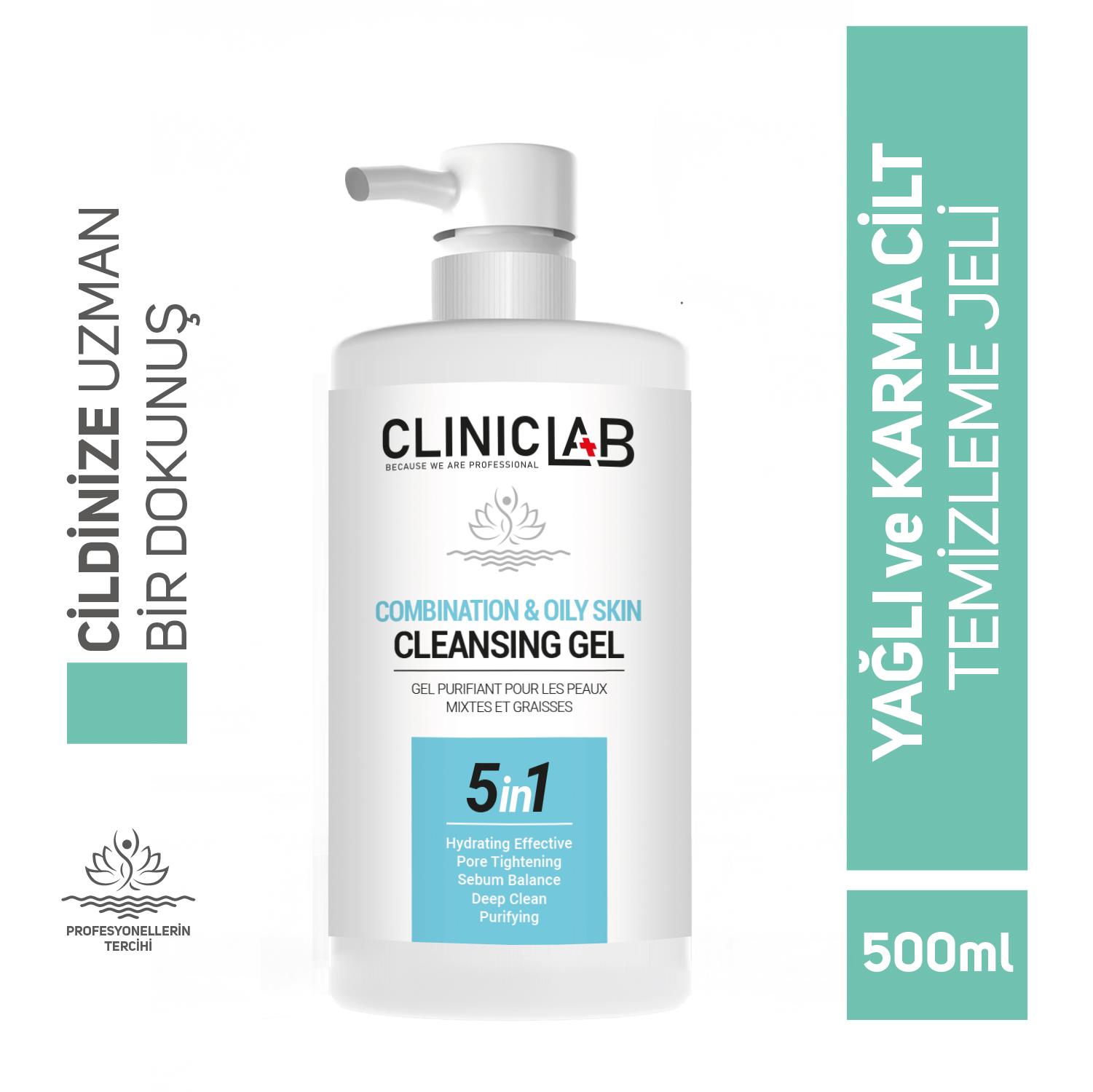 Cliniclab Karma & Yağlı Cilt Temizleme Jeli 500 mL
