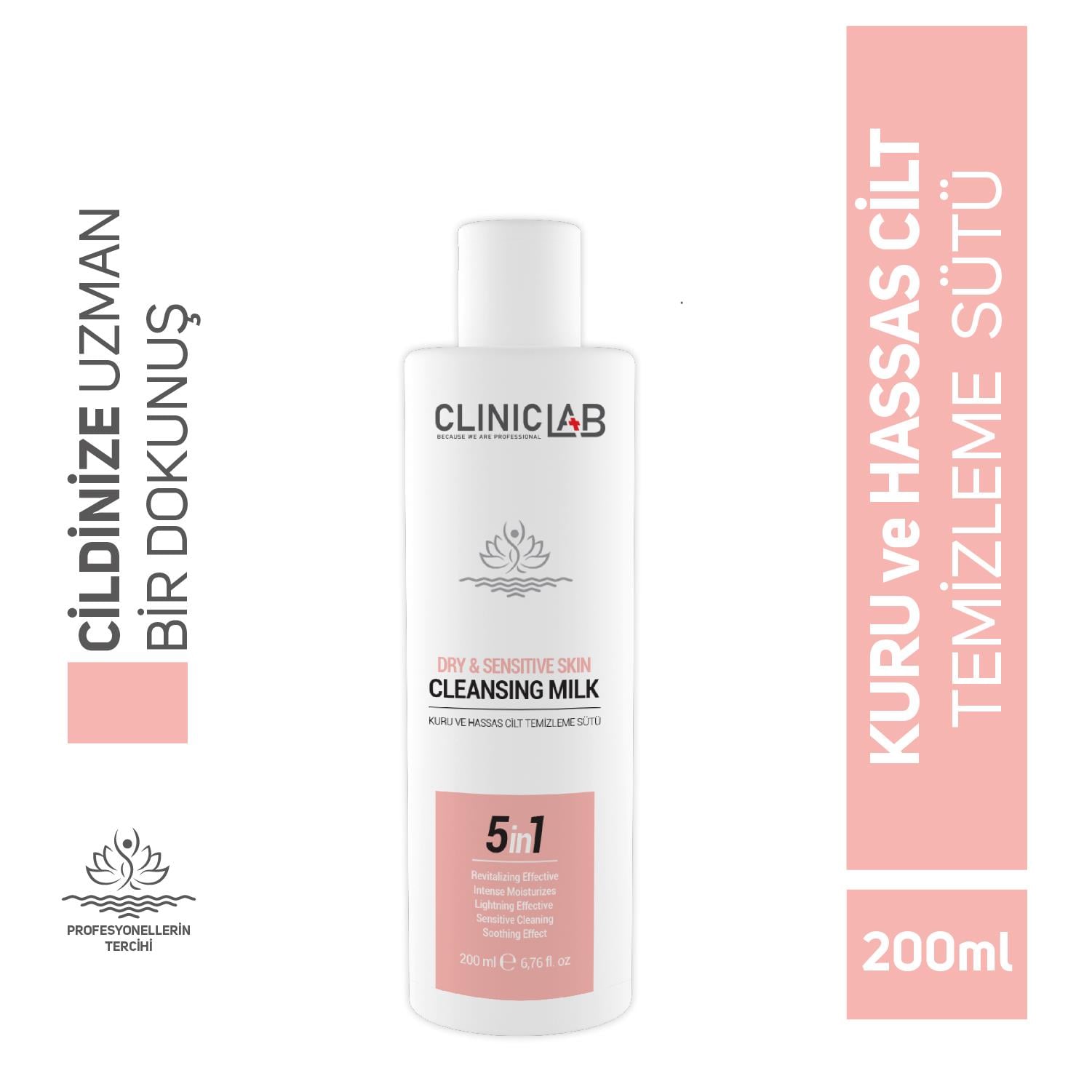 ClinicLab Kuru ve Hassas Cilt Temizleme Sütü 200 ml