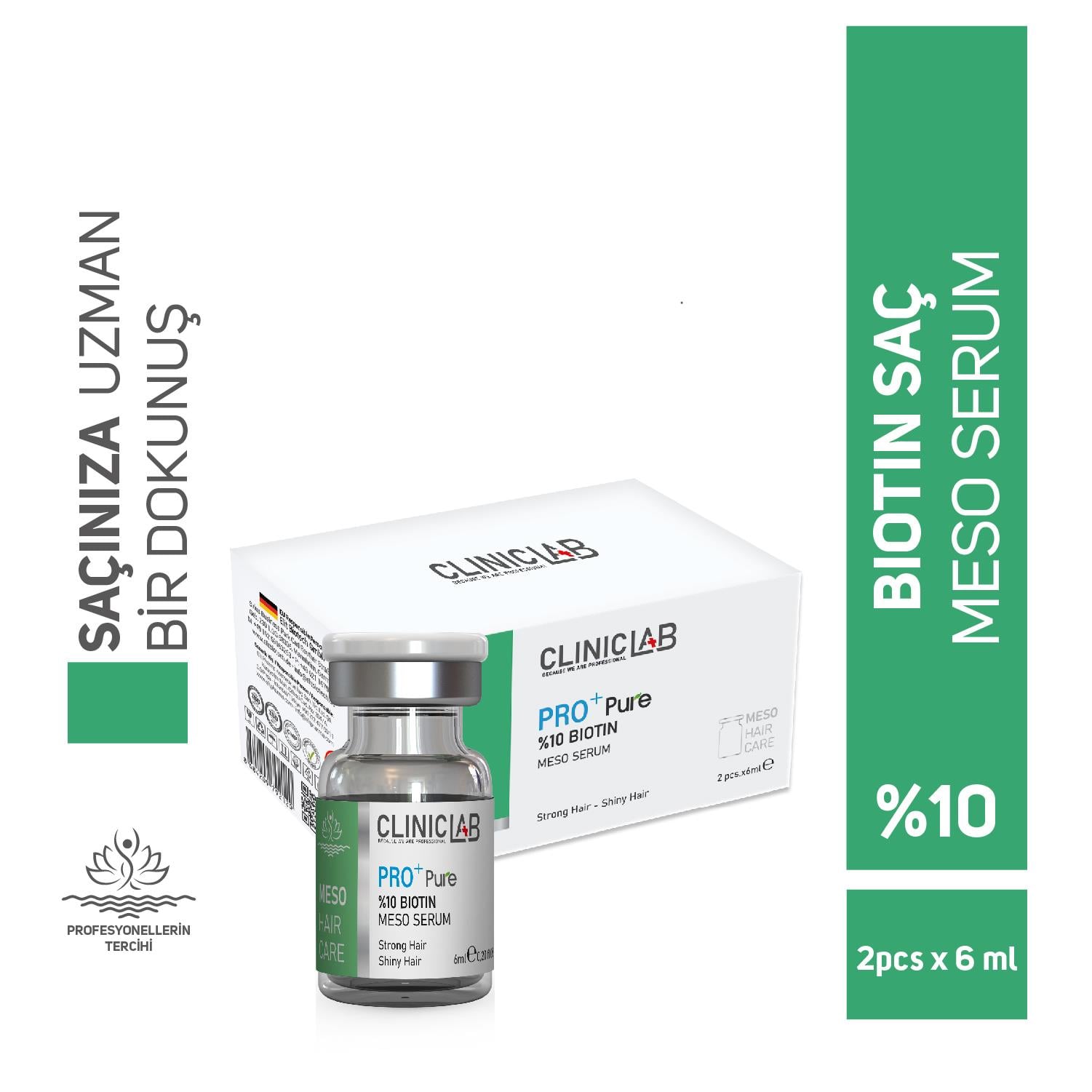 Cliniclab Pro+ Pure %10 Biotin Meso Serum 6 mL x 2 pcs  