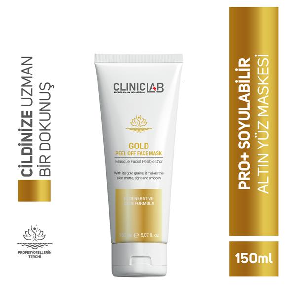 ClinicLab Pro+ Soyulabilir Altın Yüz Maskesi 150 ml