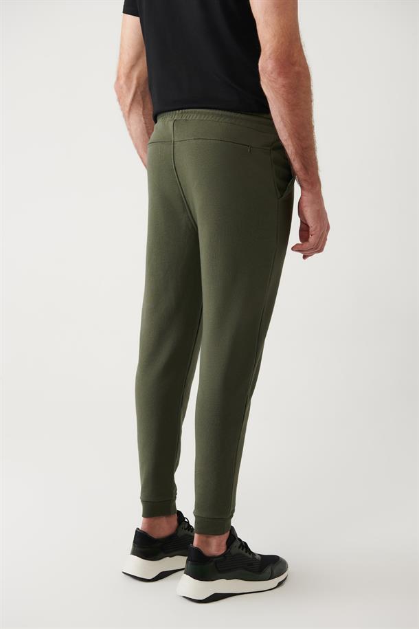 Haki Piramid Baskılı Jogger