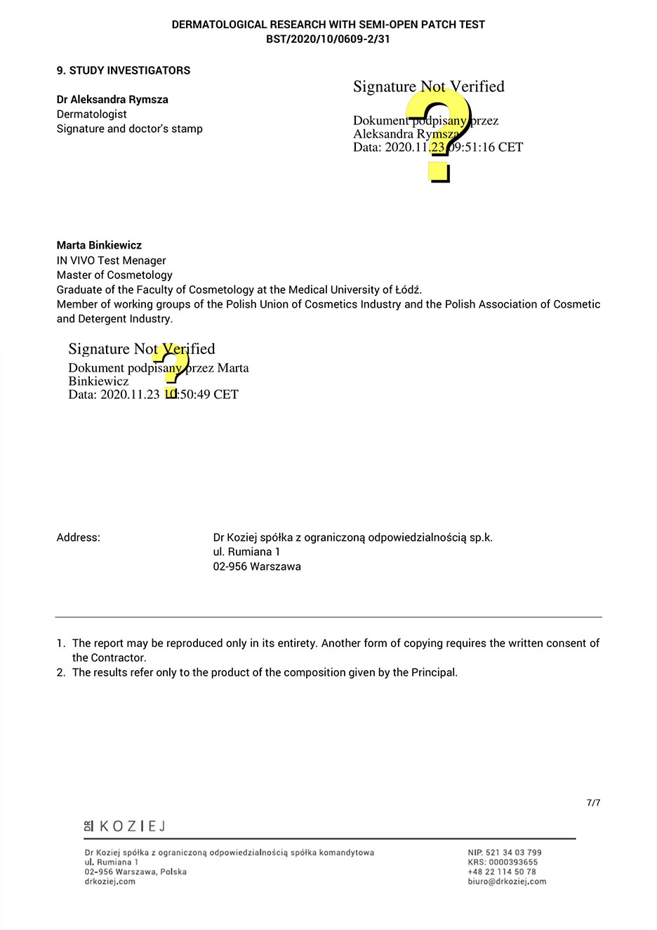 Licape Dr.Koziej Dermatolojik Test Onay Belegesi-7