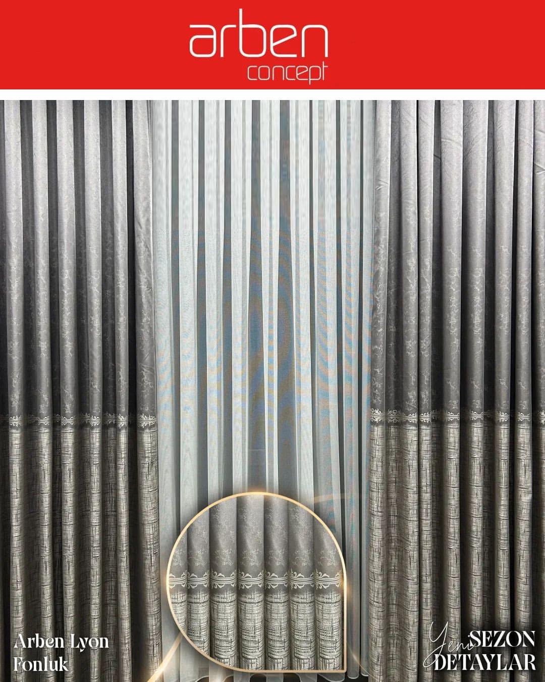 Pano Fon PerdeARBEN001HİLAL TEKSTİL VE DERİ ÜRÜNLERİ GIDA SAN. TİC. LTD. ŞTİ.ARBEN CONCEPT LYON PANO FON PERDE
