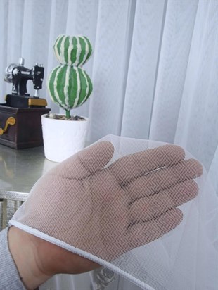 Tül PerdeHİLAL TEKSTİL0001HİLAL TEKSTİL VE DERİ ÜRÜNLERİ GIDA SAN. TİC. LTD. ŞTİ.İSPANYOL PETEK ZEMİN DÜZ TÜL PERDE