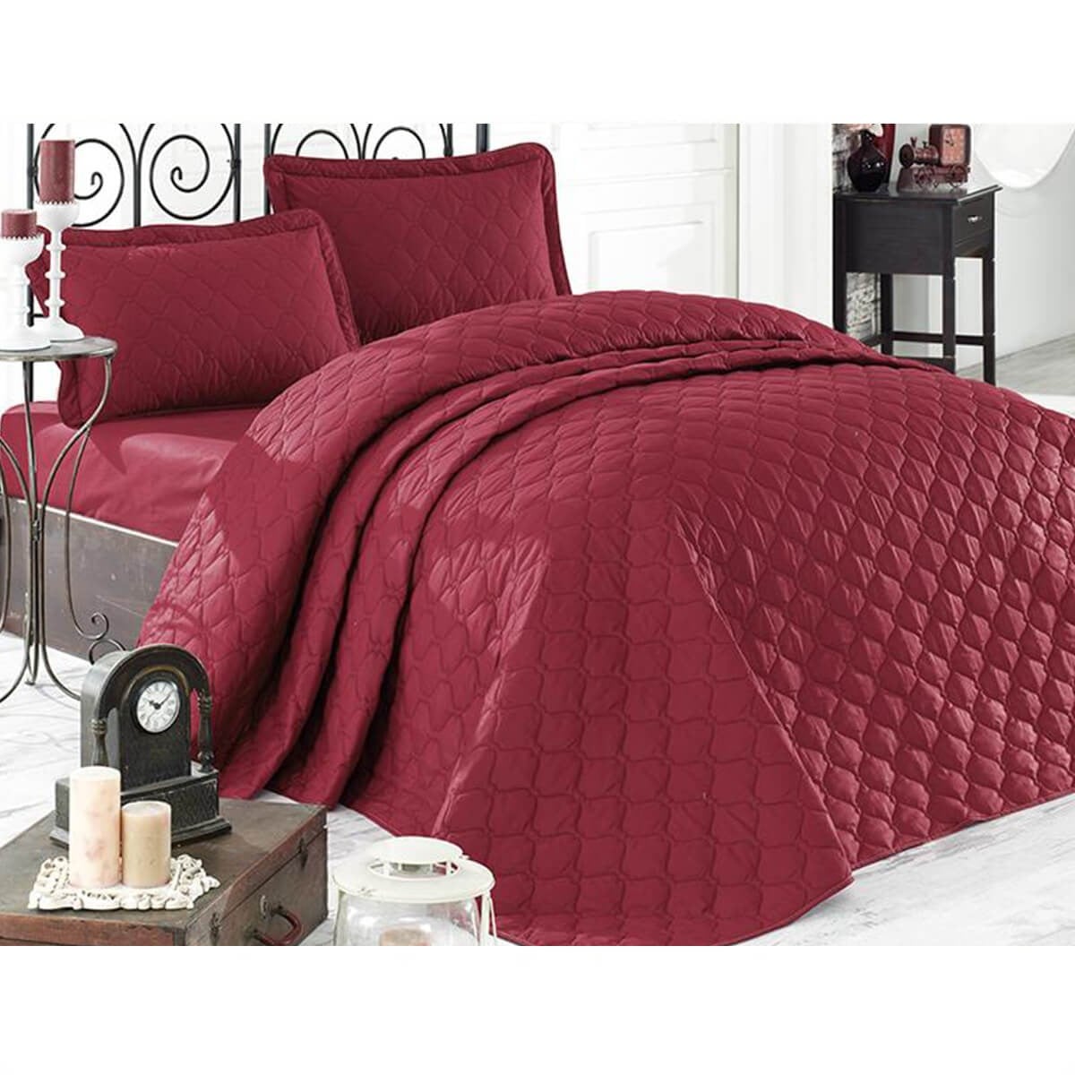 Çift Kişilik Yatak ÖrtüsüCLASY0019289191HİLAL TEKSTİL VE DERİ ÜRÜNLERİ GIDA SAN. TİC. LTD. ŞTİ.CLASY RABEL V2 BORDO YATAK ÖRTÜSÜ ÇİFT KİŞİLİK