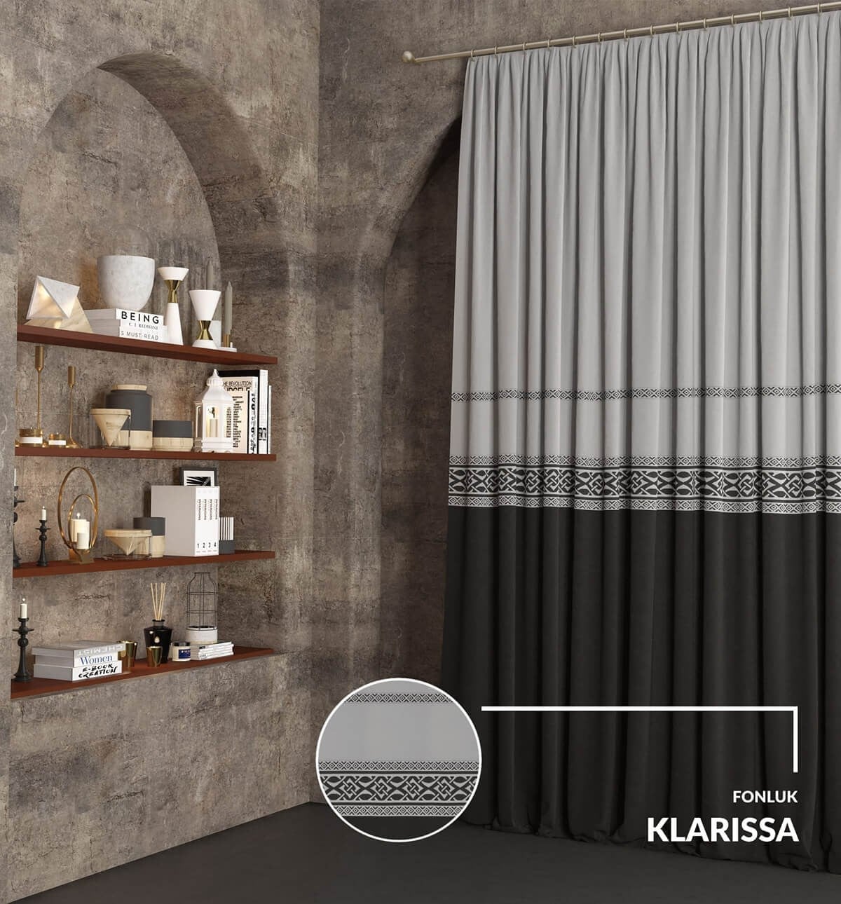 Pano Fon PerdeNAR09182671HİLAL TEKSTİL VE DERİ ÜRÜNLERİ GIDA SAN. TİC. LTD. ŞTİ.NAR KLARISSA PANO FON PERDE