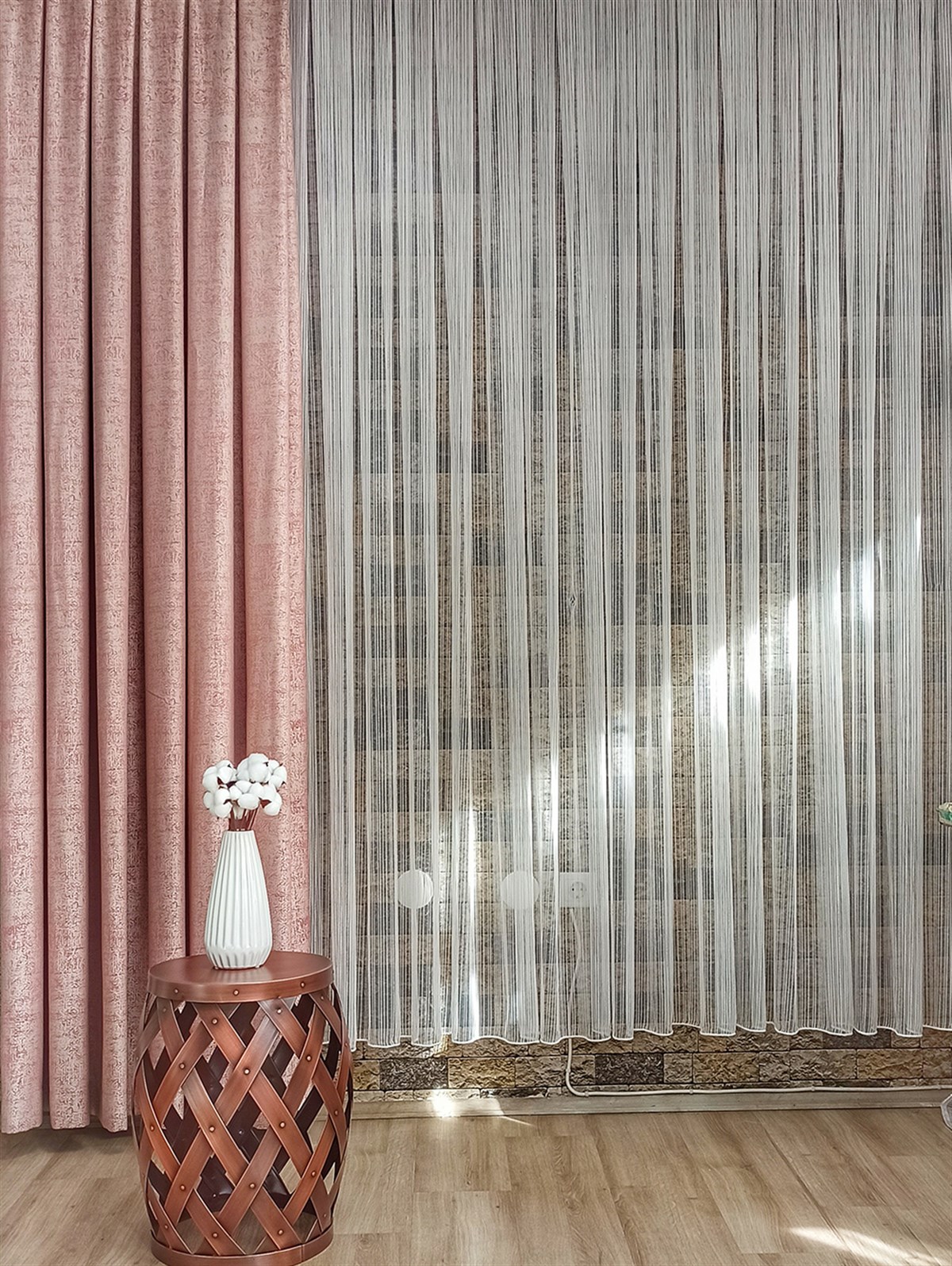 Tül PerdeHİLAL TEKSTİL0001HİLAL TEKSTİL VE DERİ ÜRÜNLERİ GIDA SAN. TİC. LTD. ŞTİ.DALGA ZİNCİR PUDRA TÜL PERDE