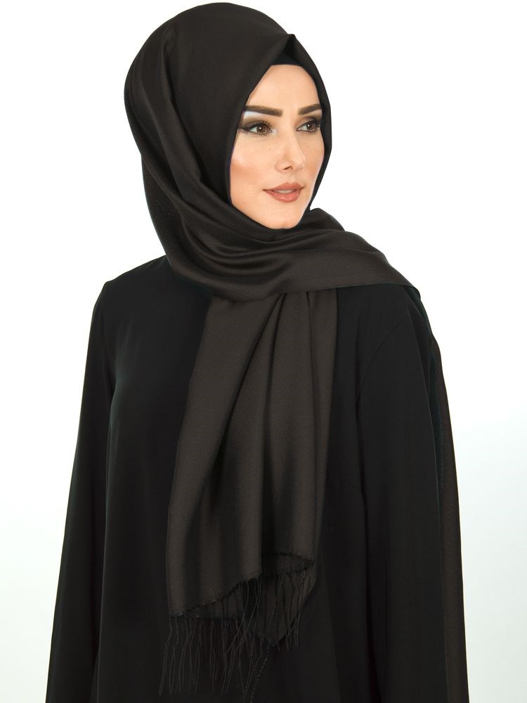 Armine Nergis File Şal Haki-Siyah