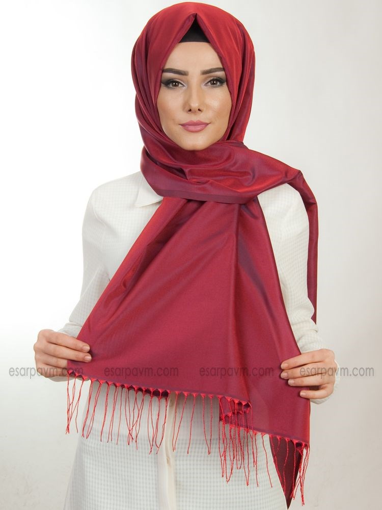 Balse Trend Tafta Şal Bordo-Lacivert