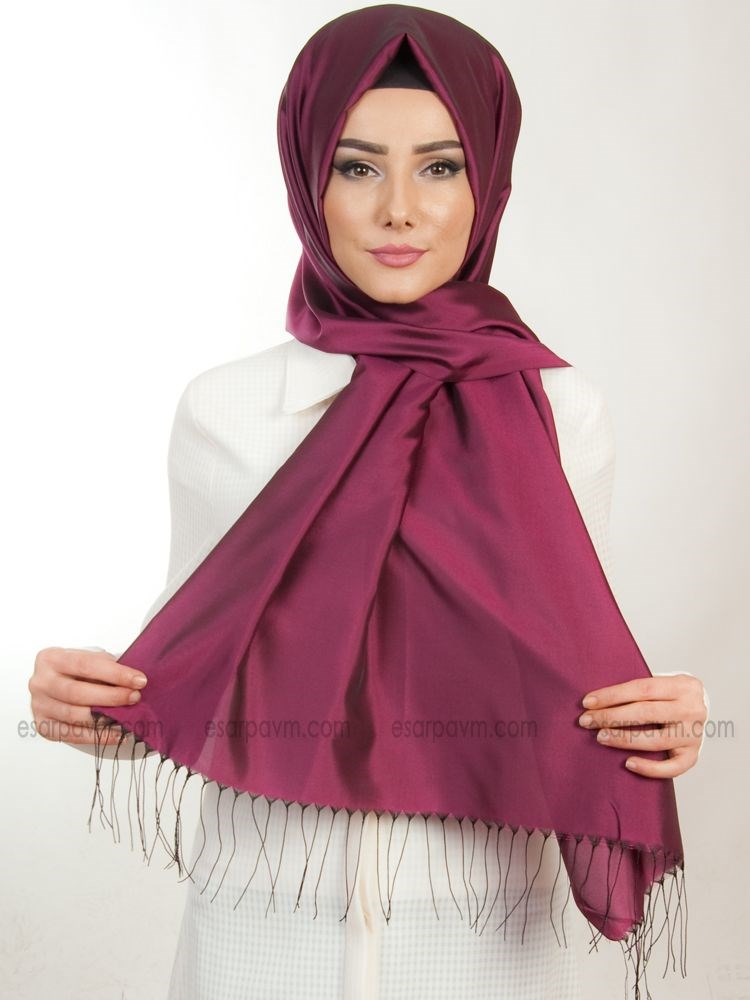 Balse Trend Tafta Şal Fuşya-Siyah