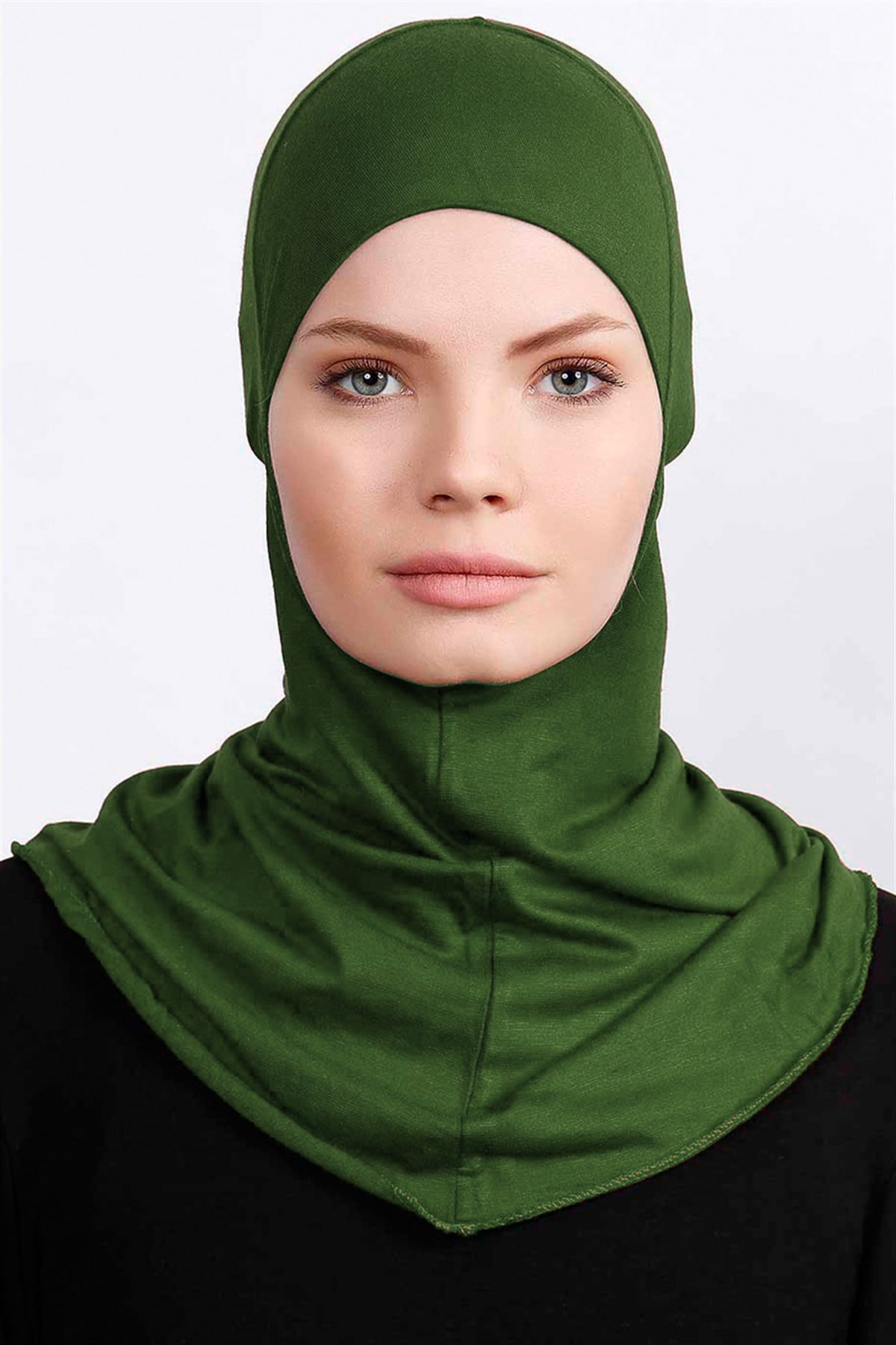 Boyunluklu Hijab Bone - Yeşil