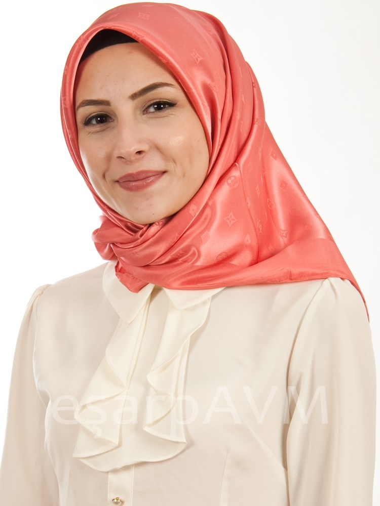 karaca Jakarlı İpek Eşarp Rose
