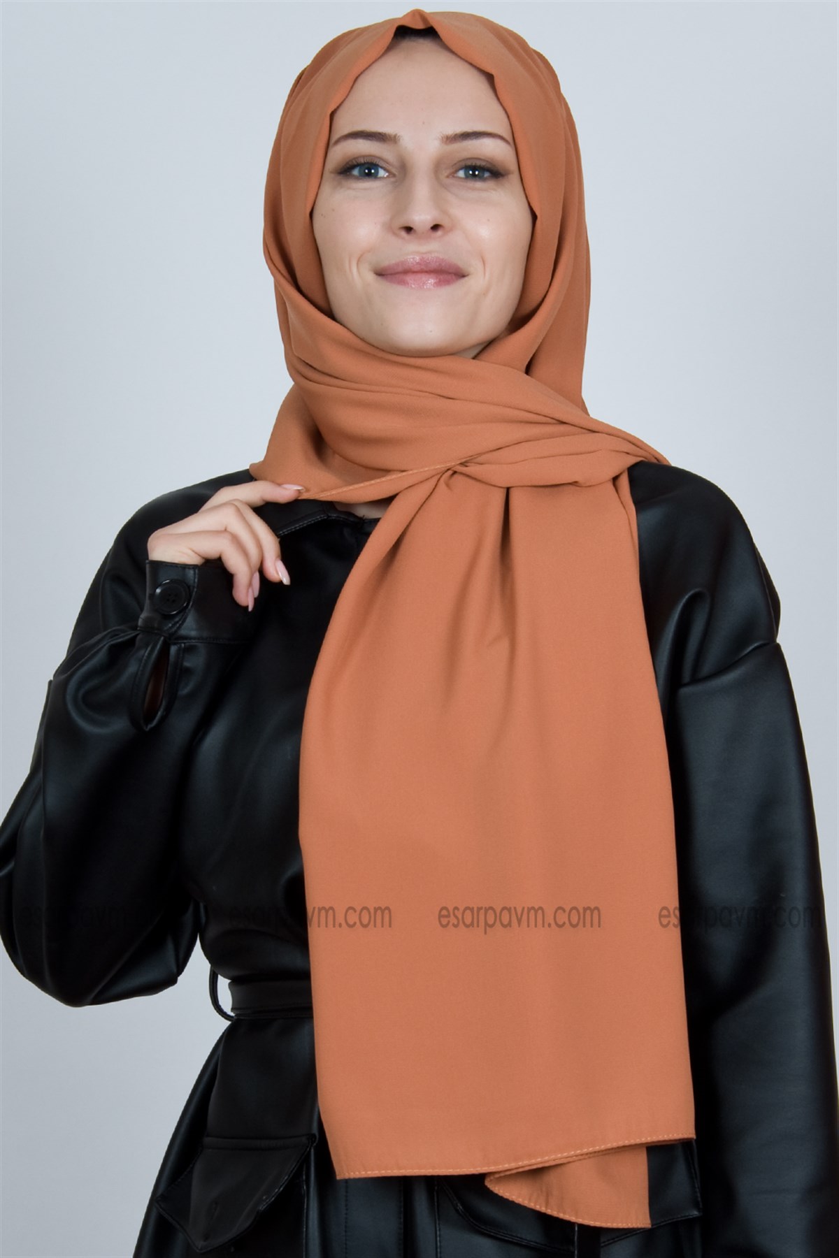 Medine İpeği Şal Açık Taba