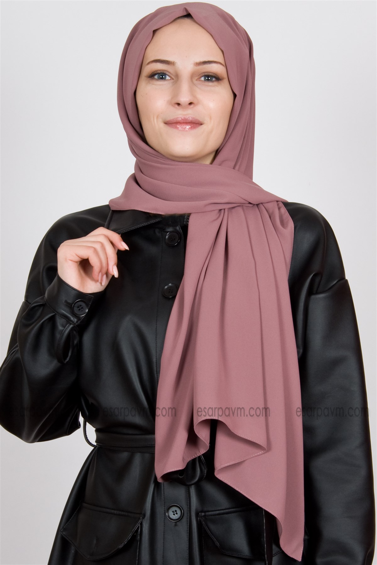 Medine İpeği Şal Koyu Pudra