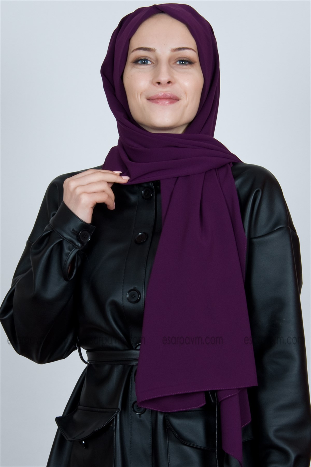 Medine İpeği Şal Mor