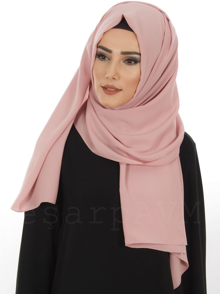 Medine İpeği Şal Pudra Pembe