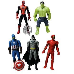 Avengers Süper Kahramanlar 8 li Işıklı Aksesuarlı Oyuncak - Kaptan Oyuncak