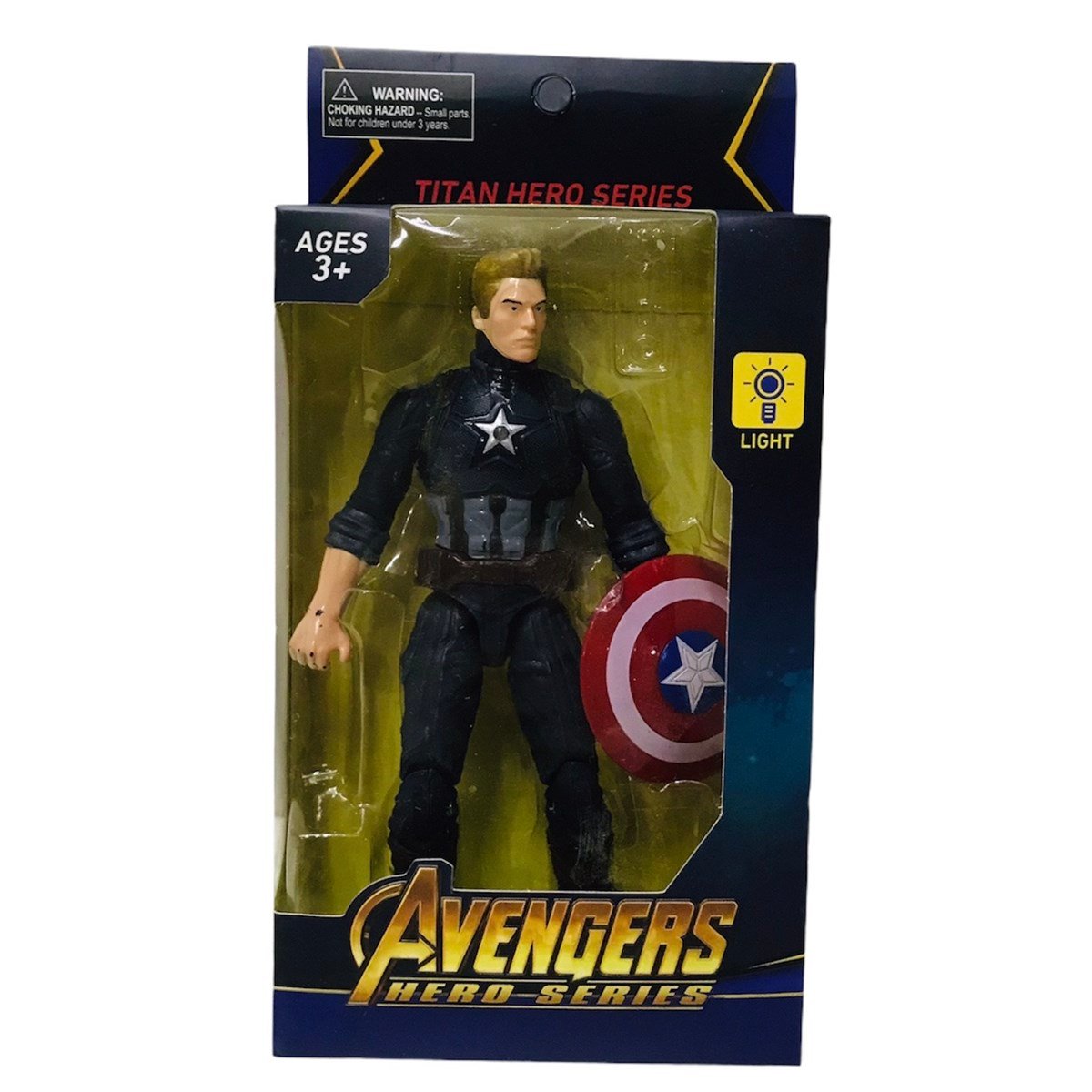 Avengers Süper Kahraman Işıklı Kaptan Amerika Figür Oyuncak - Kaptan Oyuncak
