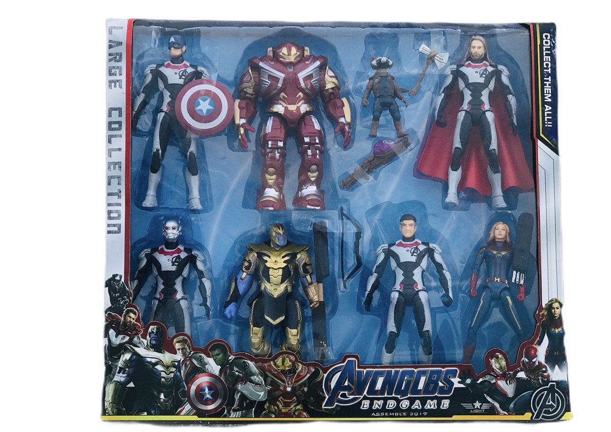 Avengers Süper Kahramanlar 8 li Işıklı Aksesuarlı Oyuncak - Kaptan Oyuncak