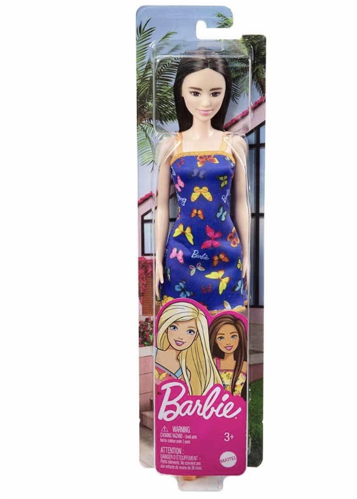 Barbie Şık Barbie Bebek - Mavi Kelebekli - Kaptan Oyuncak