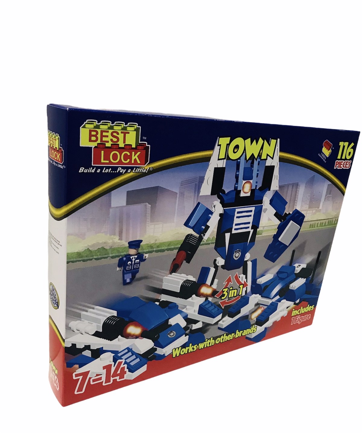 Yapboz Blok 116 Parça Polis Lego Oyuncak - 7-14 - Kaptan Oyuncak