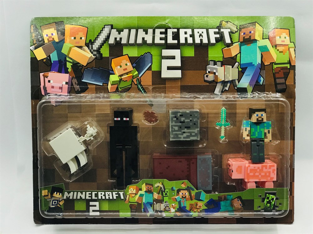 Minecraft Oyuncak Figür Seti 8 Parça Aksesuarlı - Kaptan Oyuncak
