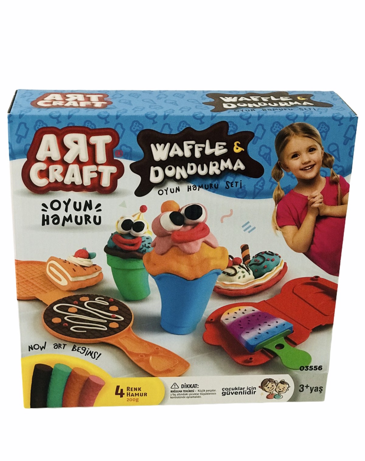 Dede Waffle ve Dondurma Oyun Hamuru Seti Oyuncak - Kaptan Oyuncak