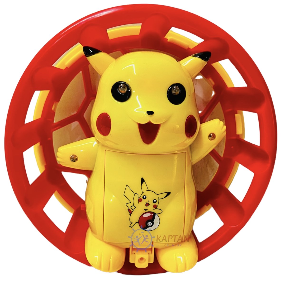 Pokemon Go Pikachu Sesli Işıklı 360 Derece Dönen Oyuncak - Kaptan Oyuncak