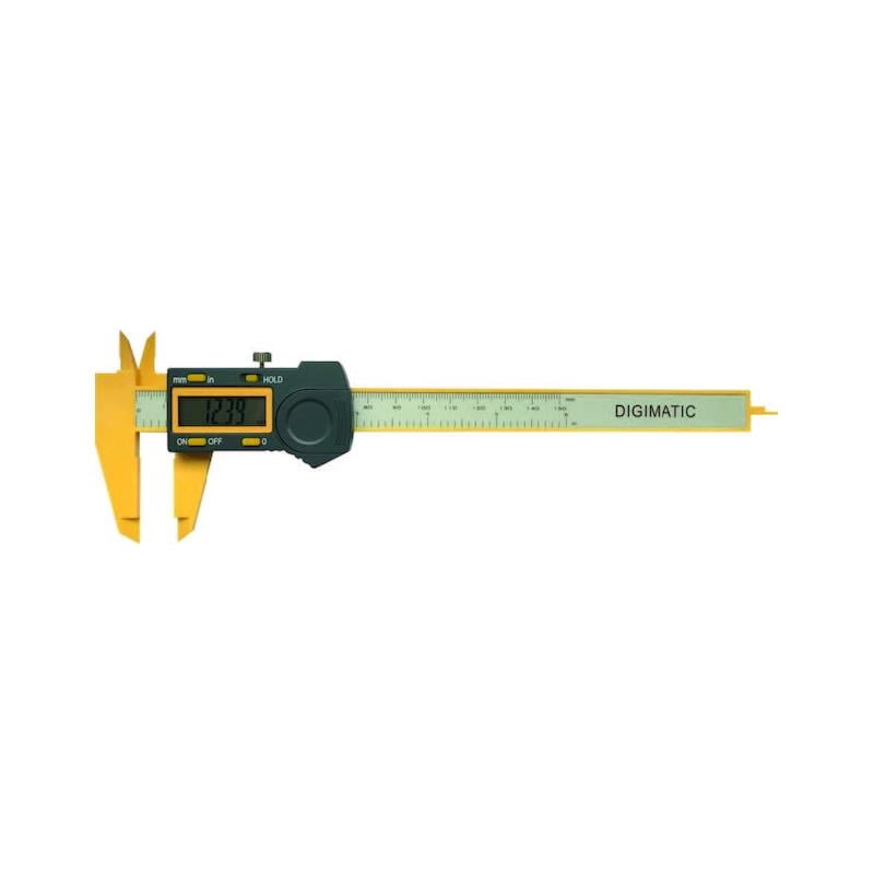 Asimeto 0-150 mm Karbon Fiber Dijital Kumpas