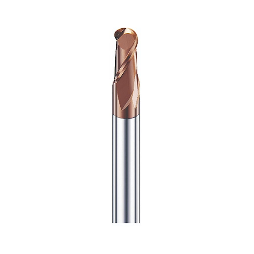 Dhf 16,0 mm r8,0 UIBX Long Ball Nose Carbide End Mill 65 Hrc 2 Flute Coated 16,0x100,0