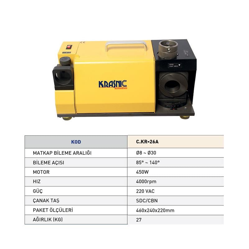Krasnic 8-30 Matkap Bileme Makinası
