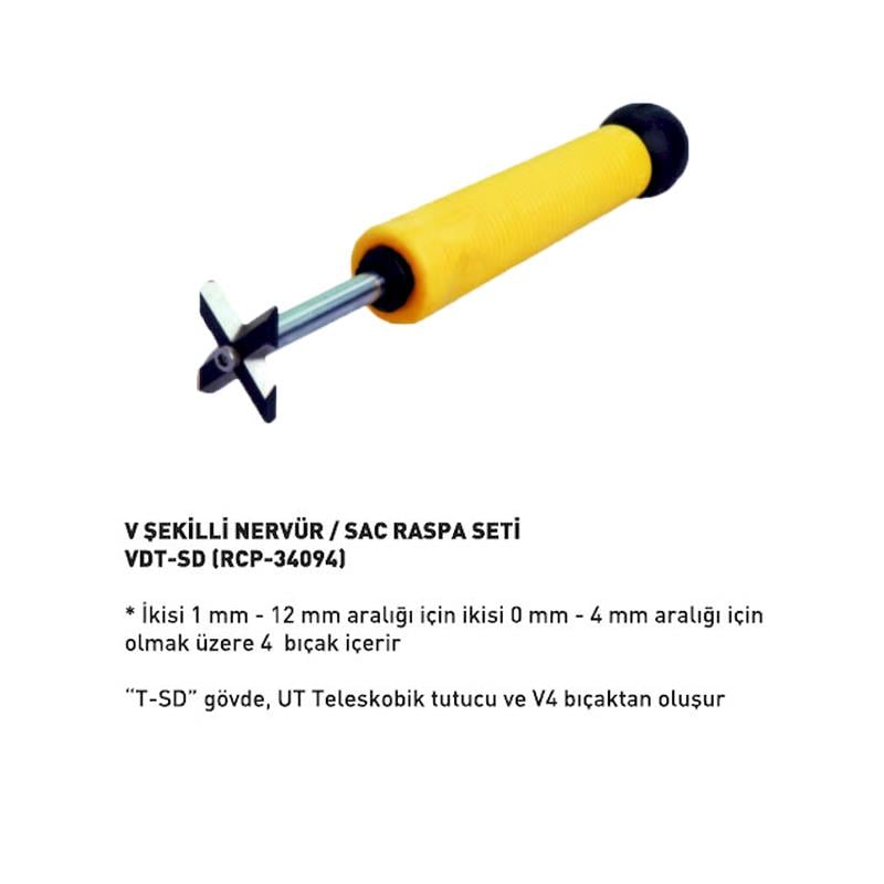 CP Grat-Ex V Şekilli Nervür Sac Raspa Seti