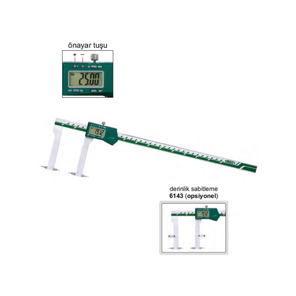 Insize 1530-300 0-300 мм/0-12''  Цифровой  Выход данных