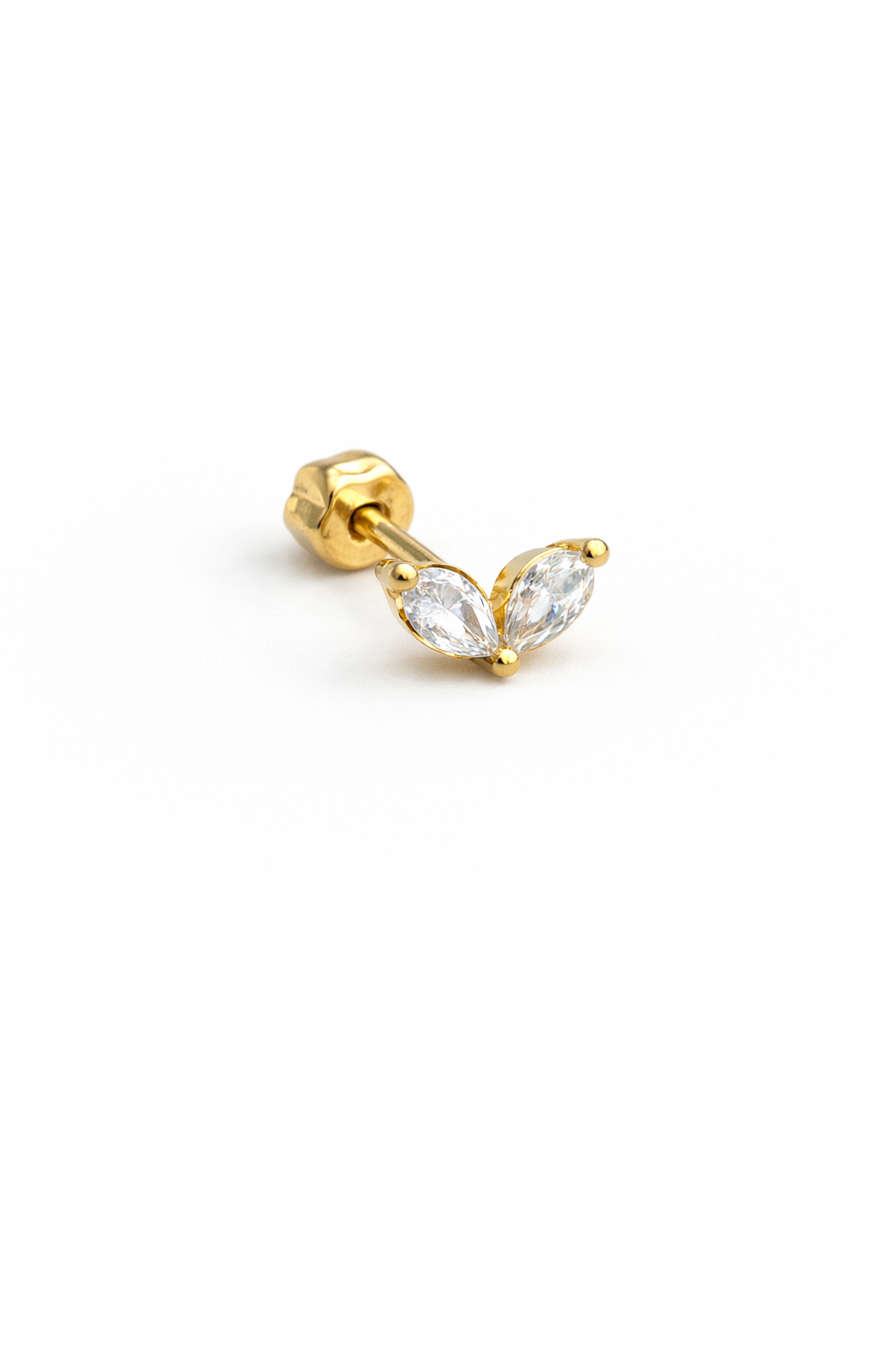 İki Taş Detaylı Piercing