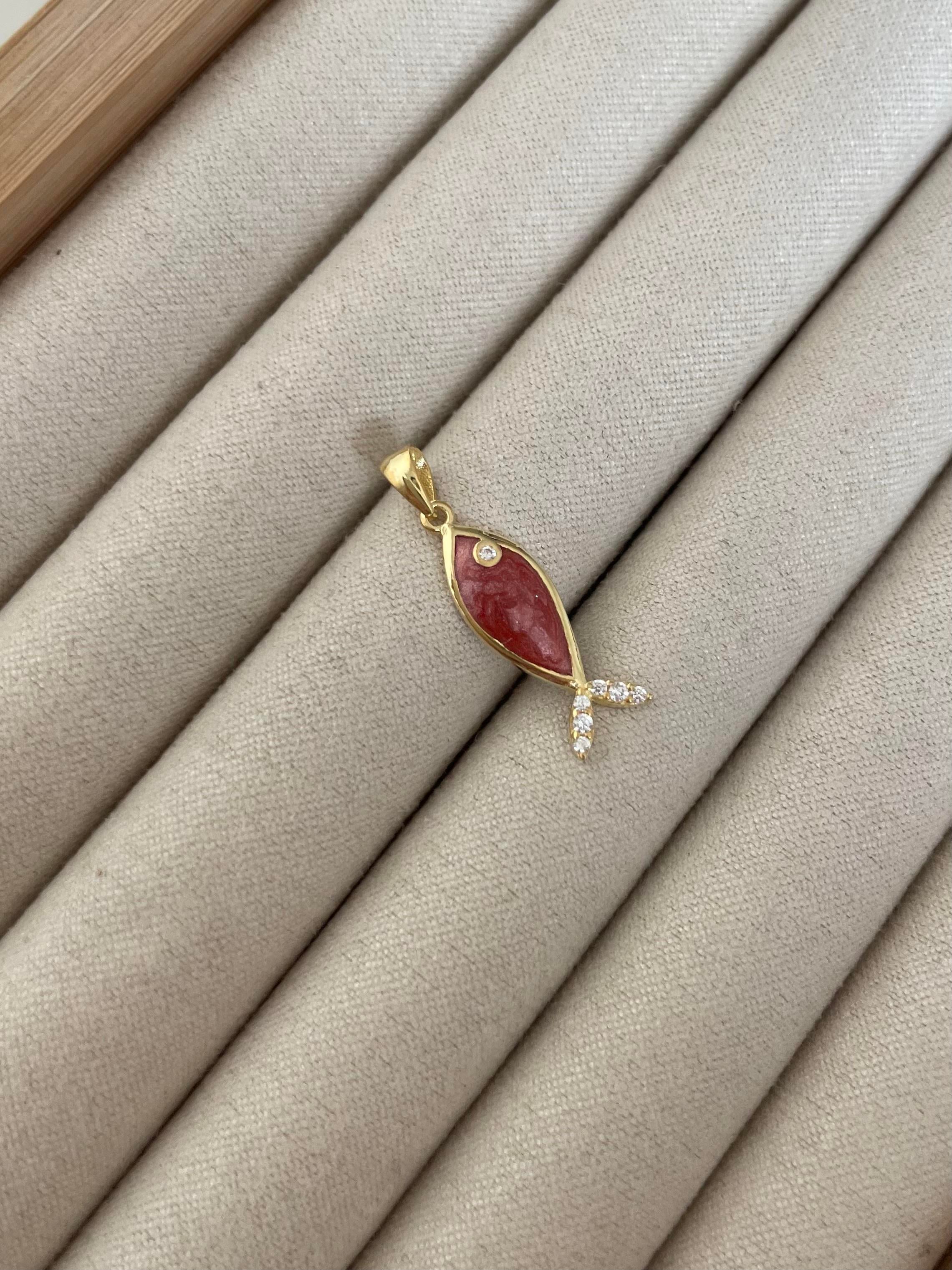 Mineli Balık Kolye Ucu