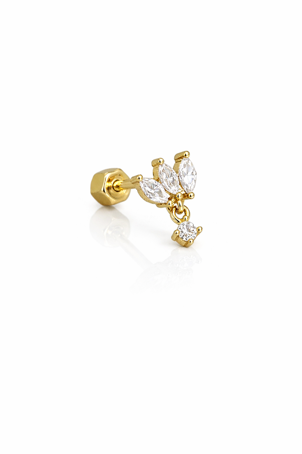 Taş Sallantılı Lotus Piercing