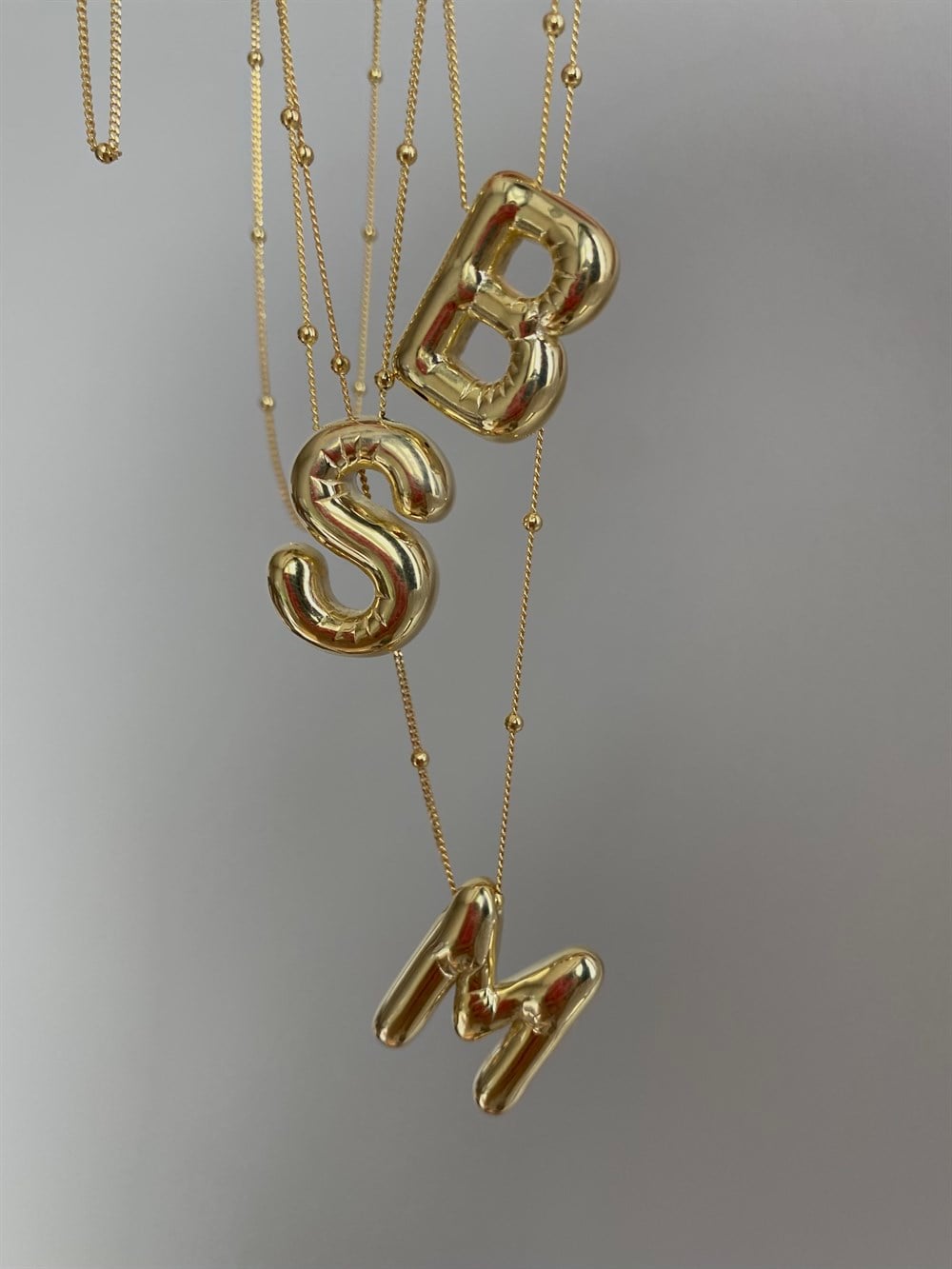 Top Zincirli Bubble Kolye