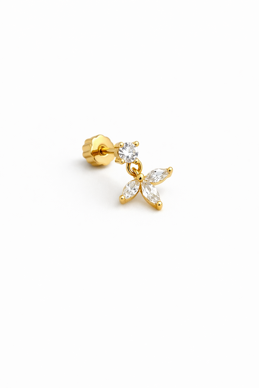 Üç Taş Sallantılı Piercing