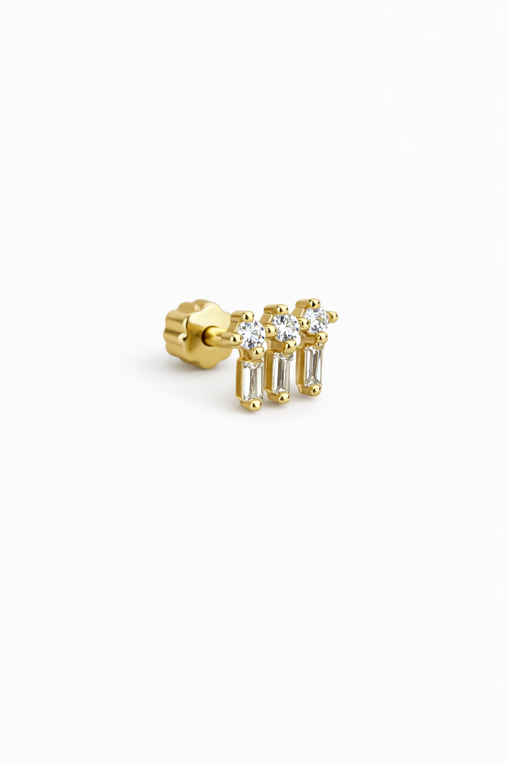 Üçlü Baget Taşlı Piercing