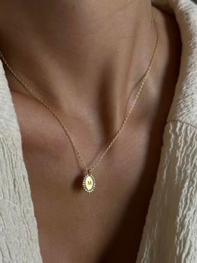 Harfli Küçük Plaka Kolye