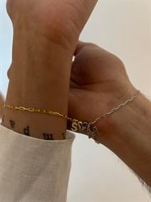 Harfli Mıknatıslı Kalpli Bileklik