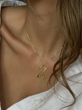 İç içe İkili Harf Kolye