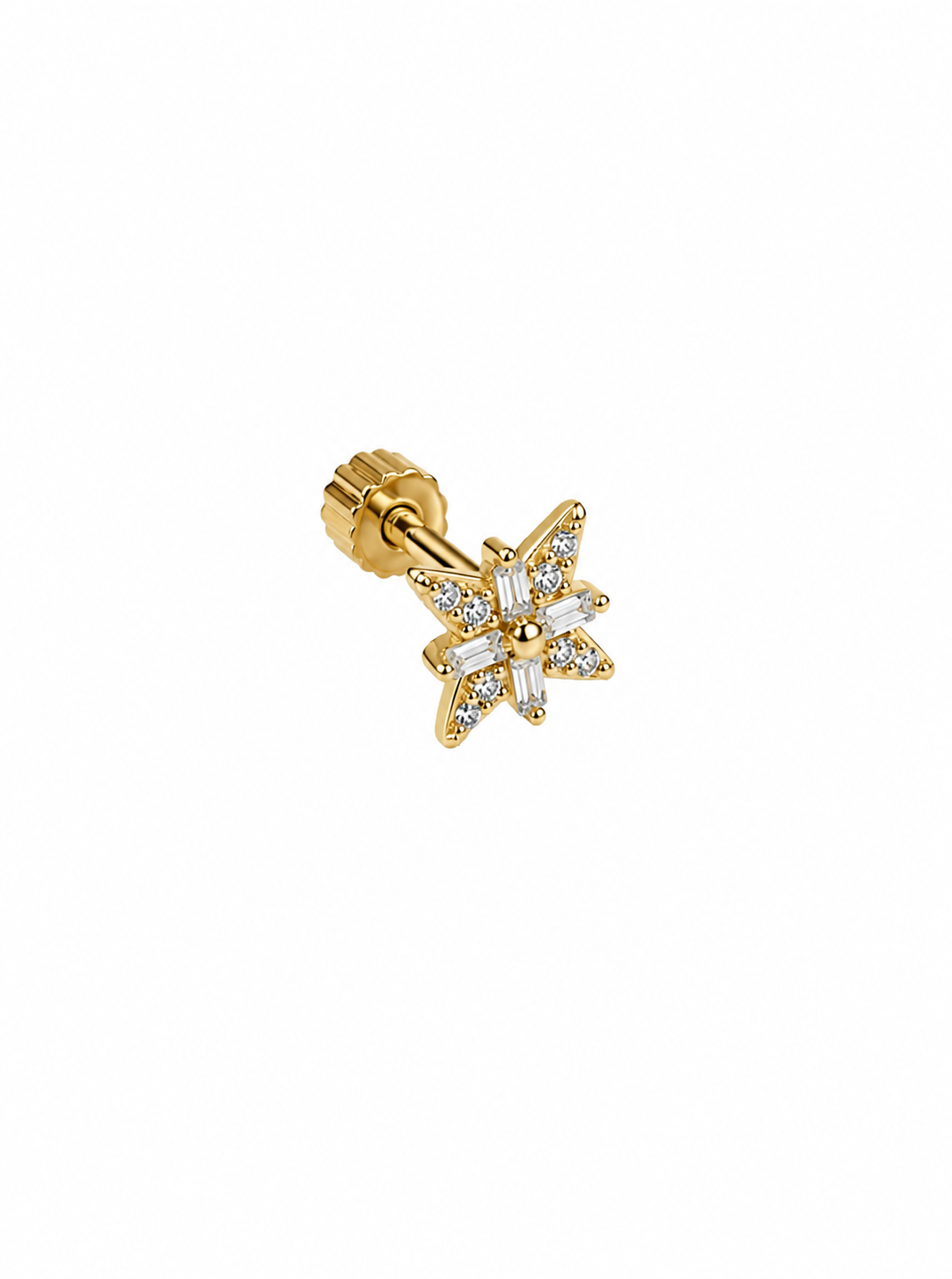 Çok Taşlı Yıldız Detaylı Piercing