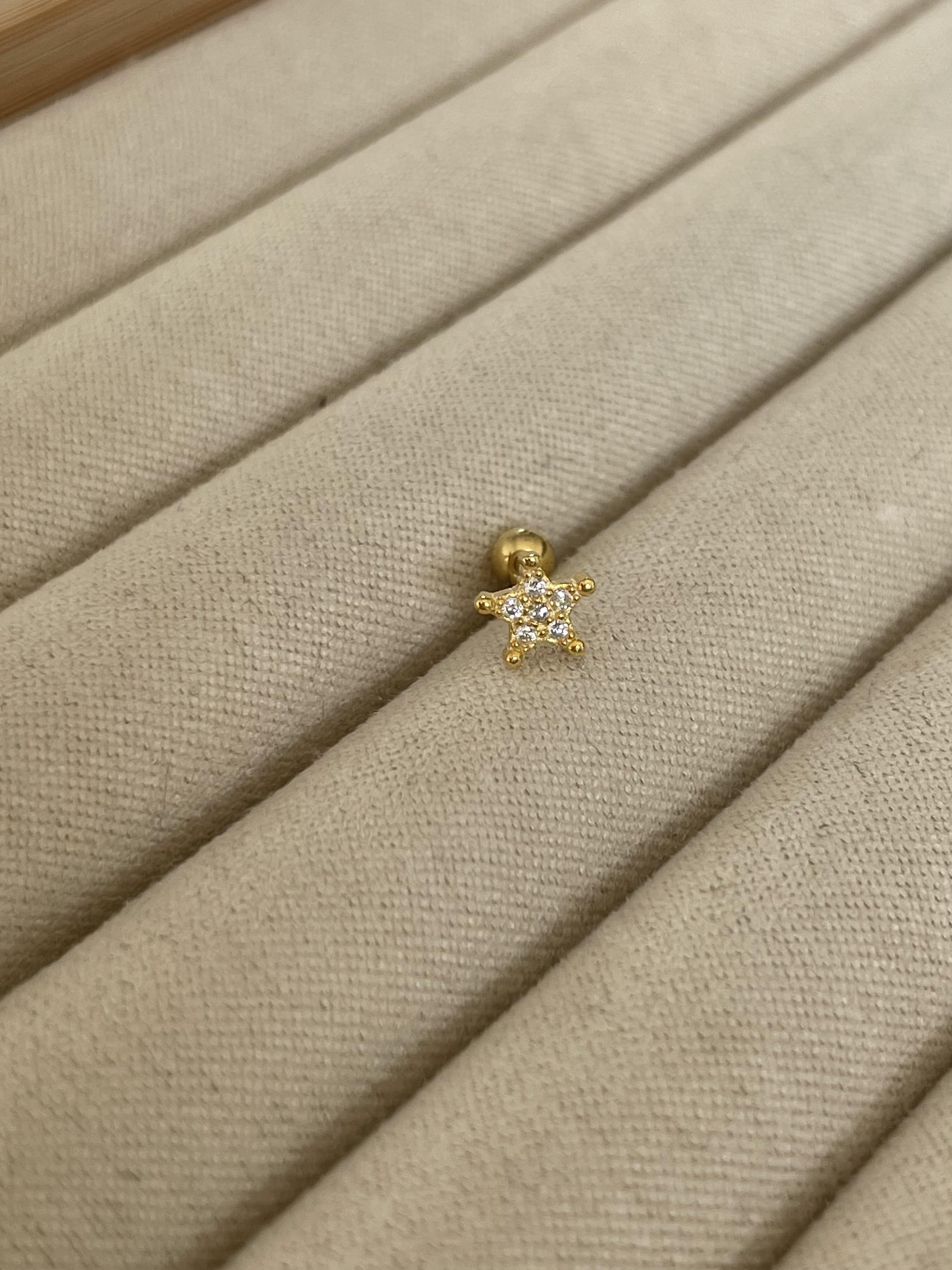 Taşlı Yıldız Piercing