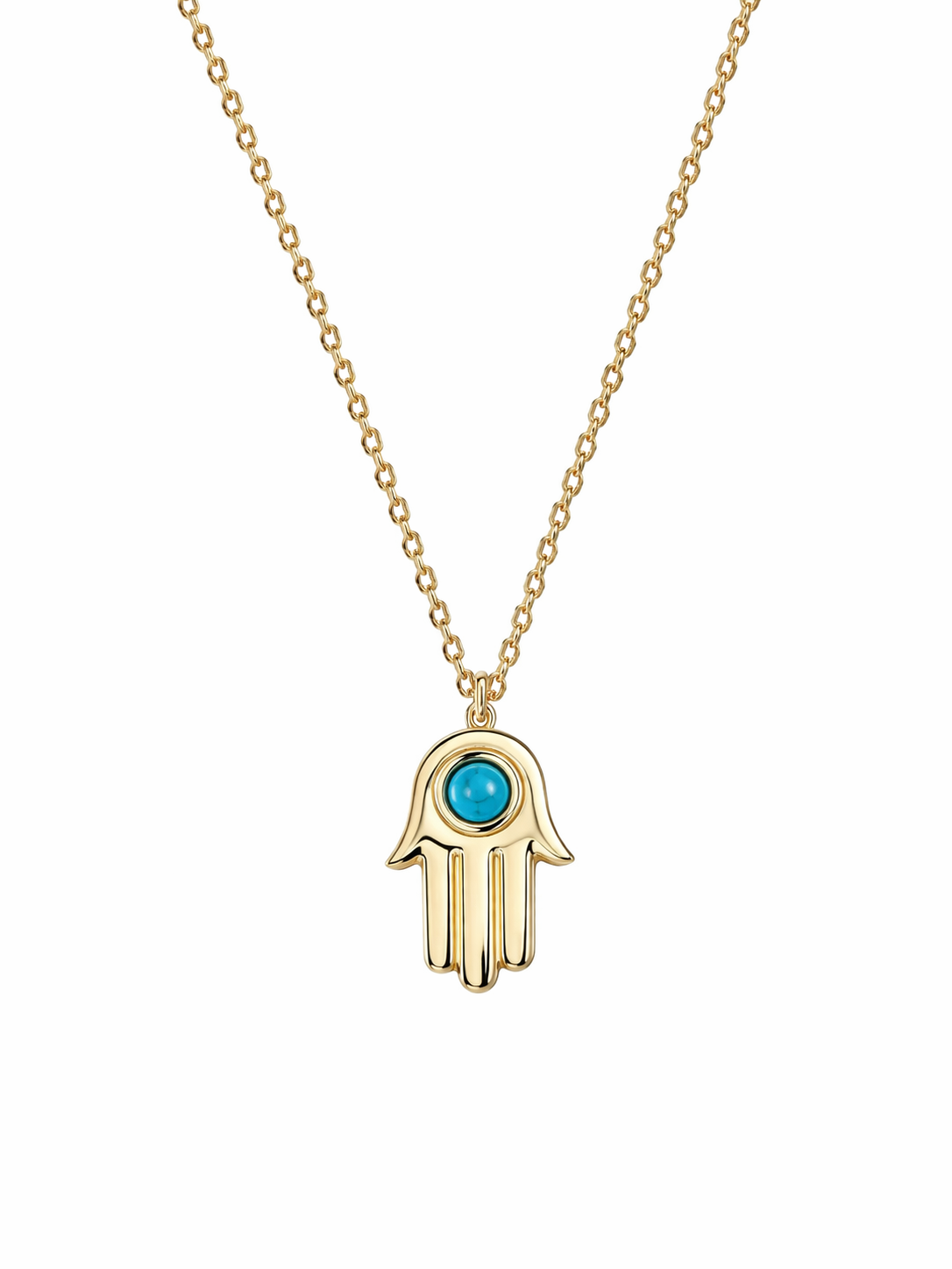 Turkuaz Taşlı El Kolye