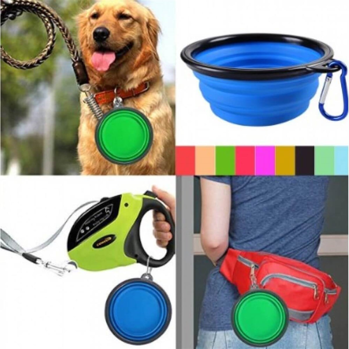 Katlanabilir Kedi Köpek Mama ve Su Kabı 350 ml