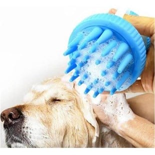 Şampuan Hazneli Köpek Yıkama Fırçası